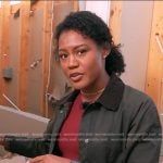 Janai’s green field jacket on Good Morning America