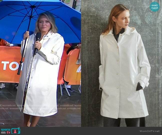 Jane Post Iconic Princess Hooded Rain Coat worn by Dylan Dreyer on Today