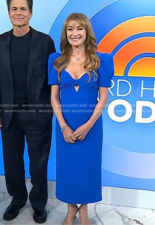 Jane Seymour’s blue puff sleeve dress on Today