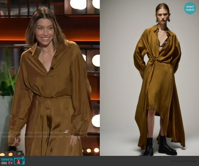 Jason Wu 2025 Fall Collection worn by Jessica Biel on The Kelly Clarkson Show
