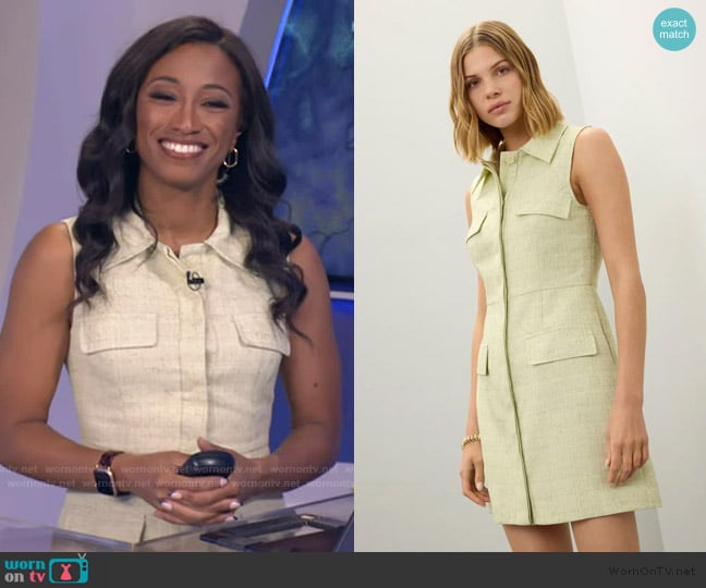 Jason Wu x RTR Tweed Collared Mini Dress worn by Brittany Bell on Good Morning America