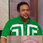 Jawn’s green printed shirt on Sherri