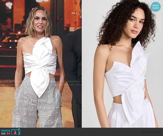JBQ Orchid Bow Crop Top worn by Keltie Knight on E! News