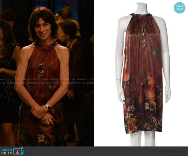 Jean Paul Gaultier Silk Knee Length Dress worn by Genevieve Lavigne (Charlotte Gainsbourg) on Etoile