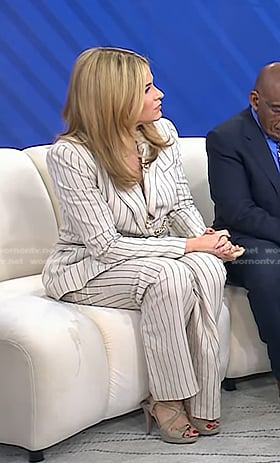 Jenna’s beige leather heel sandals on Today