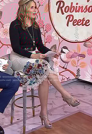 Jenna's beige leather heel sandals on Today