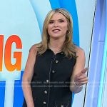 Jenna’s black button front sleeveless mini dress on Today