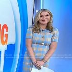Jenna’s blue plaid sheath dress on Today
