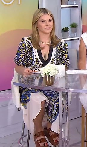 Jenna’s brown leather wedge sandals on Today