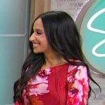 Jenna’s pink floral print mini dress on Sherri
