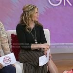 Jenna's brown sequined stripe skirt on Today