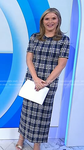 Jenna’s navy plaid dress on Today