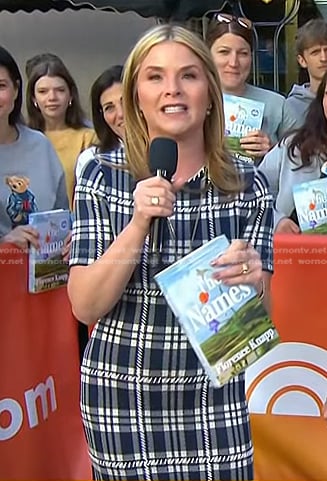 Jenna’s navy plaid dress on Today