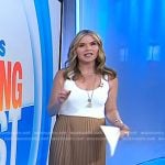 Jenna’s white top and brown pleated skirt on Today