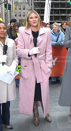 Jenna’s pink mohair wrap coat on Today