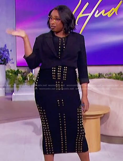 Jennifer’s black studded dress on The Jennifer Hudson Show