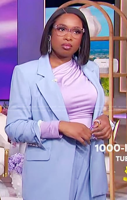 Jennifer’s blue blazer and pants on The Jennifer Hudson Show