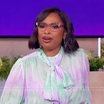 Jennifer’s tie dye tie neck blouse on The Jennifer Hudson Show