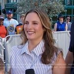 Jennifer Llamas’s striped belted poplin dress on Today