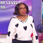 Jennifer’s heart knit sweater on The Jennifer Hudson Show
