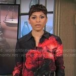 Jericka Duncan’s rose print shirt on CBS Mornings