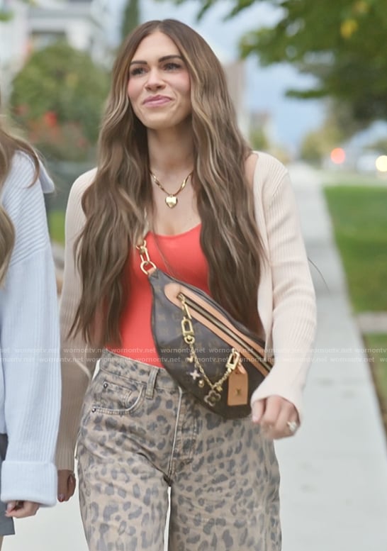 Jessi's leopard print pants on The Secret Lives of Mormon Wives