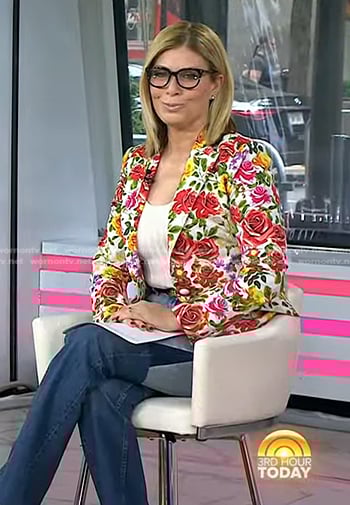 Jill’s floral blazer and patchwork jeans on Today