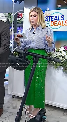 Jill’s green sequin skirt on Today