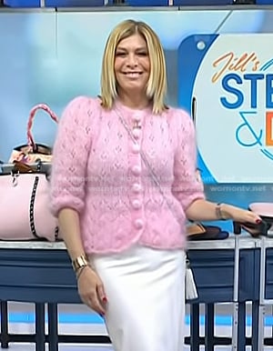 Jill's pink knit cardigan on Today