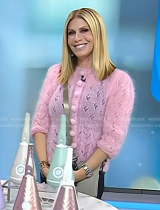 Jill's pink knit cardigan on Today