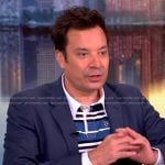 Jimmy Fallon’s blue striped polo sweater on The View