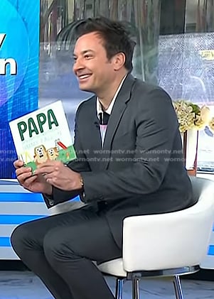 Jimmy Fallon’s black and blue striped polo on Today