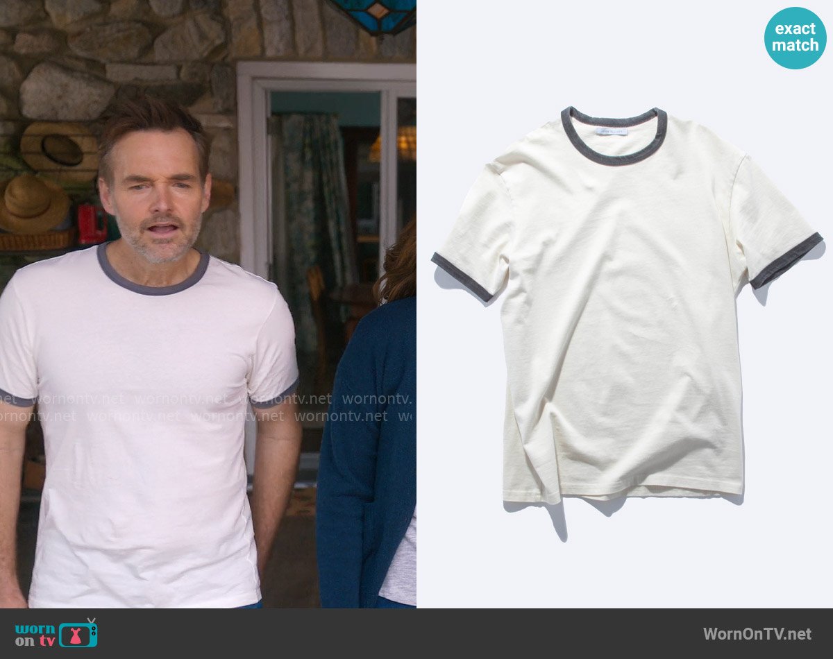 John Elliott Mineral Wash Ringer Tee worn by Jack (Will Forte) on The Four Seasons