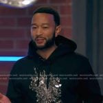 John Legend’s black embellished hoodie on The Voice