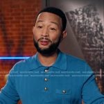 John Legend’s blue long sleeve polo on The Voice