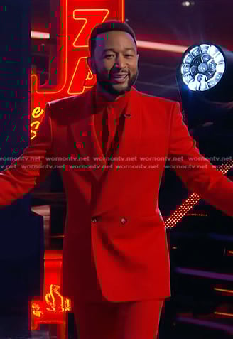 John Legend’s red suit on The Voice