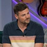 John's striped polo on The Kelly Clarkson Show