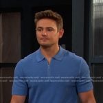 Johnny’s blue half zip polo on Days of our Lives