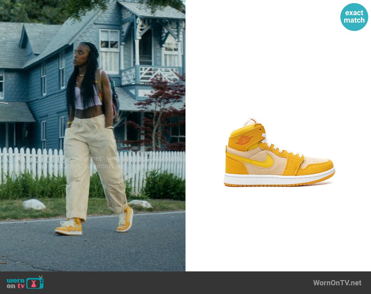 Jordan Air Jordan 1 Zoom Air CMFT 2 Yellow Ochre/Tour Yellow-Pale Vanilla-Safety sneakers worn by Keisha Clark (Lovie Simone) on Forever