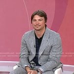 Josh Hartnett's blue print polo and grey suit on Today