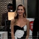 Josslyn’s black and white floral 2025 Nurses Ball gown on General Hospital