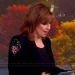 Joy’s black heart embellished blazer on The View