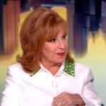 Joy’s white embellished jacket on The View