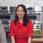Judy Joo’s red patch pocket shirtdress on Today
