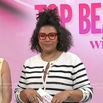 Julee Wilson’s white striped cardigan on Today