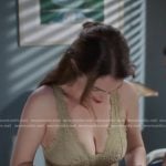 Jules’ green floral lace bralette on Greys Anatomy