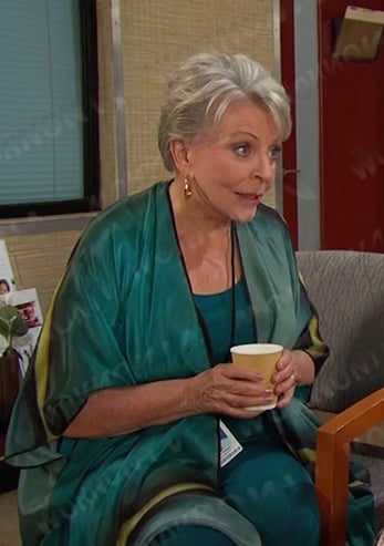 Julie’s green kimono jacket on Days of our Lives