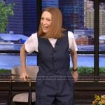 Julianne Moore’s navy vest and pants on Live with Kelly and Mark