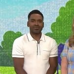 Justin’s ivory contrast trim polo on Today