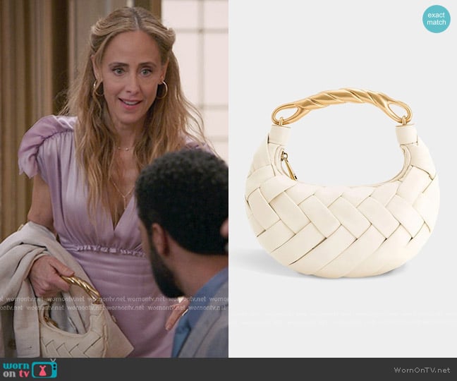 JW Pei Orla Weave Handbag in White worn by Teddy Altman (Kim Raver) on Greys Anatomy
